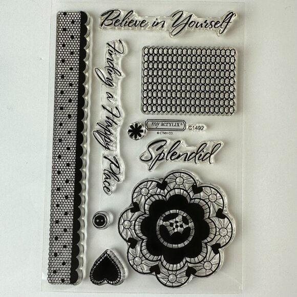 Close To My Heart My Acrylix Spring Florentine Workshop Stamps c1492 - Picture 1 of 2